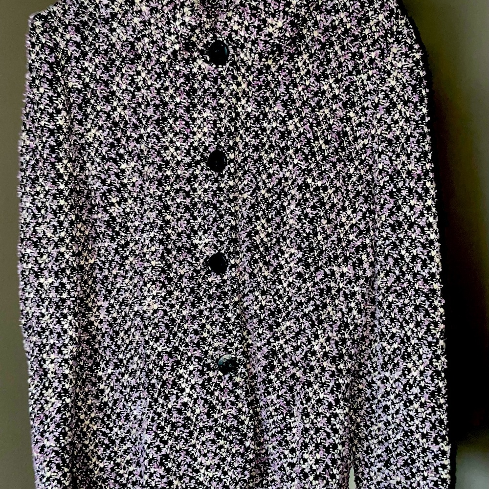 St. John four button collared tweed jacket